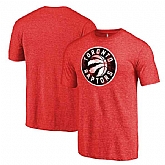 Toronto Raptors Heather Red Distressed Team Logo Fanatics Branded Tri-Blend T-Shirt,baseball caps,new era cap wholesale,wholesale hats